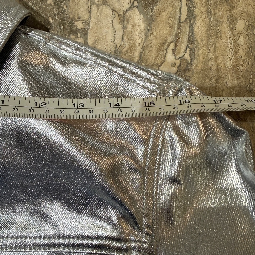 ZARA METALLIC SILVER JACKET XS NEW WITH TAGS - Picture 7 of 8